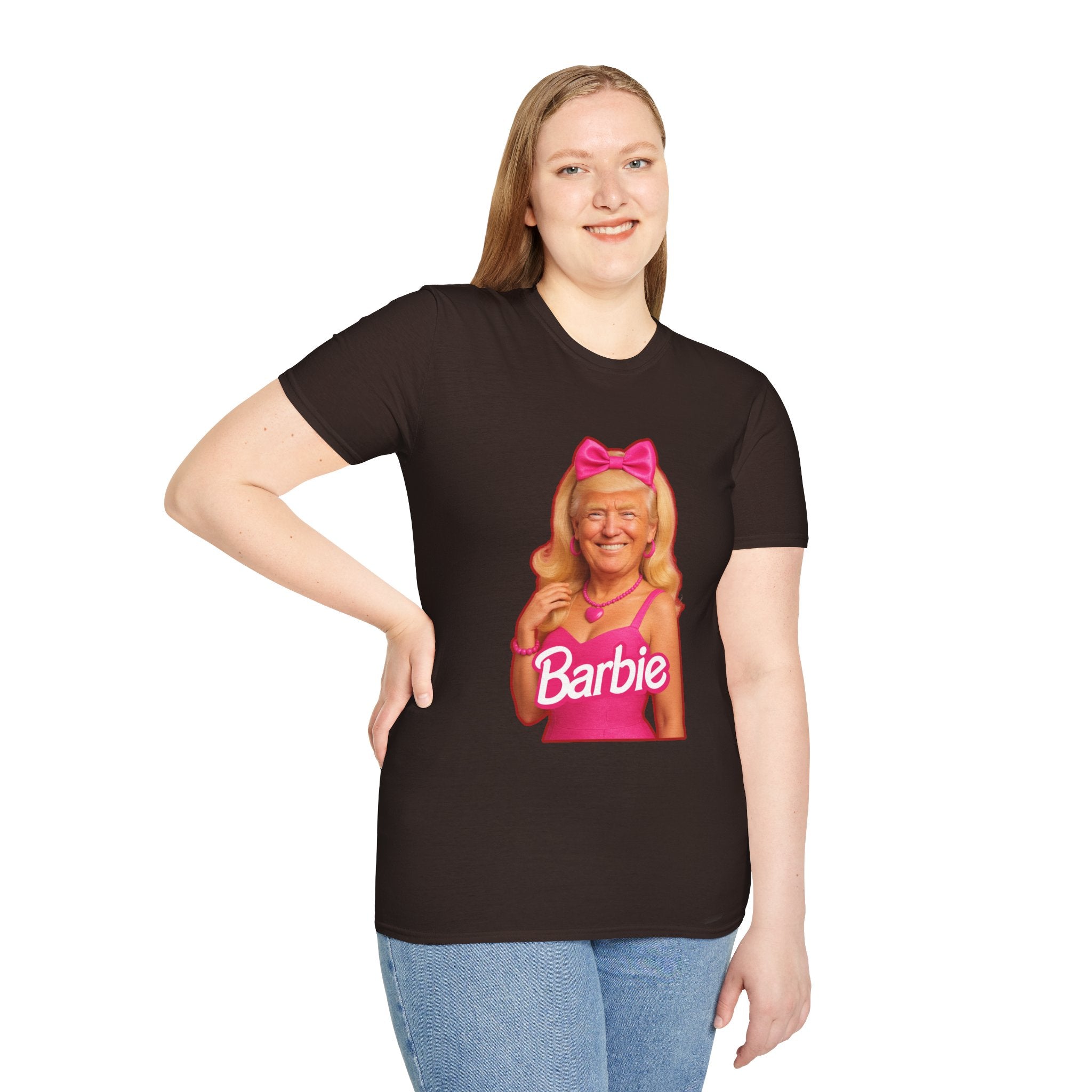 Funny Unique Donald Trump Barbie Unisex T-Shirt Best Gag Gift Cotton Print Soft
