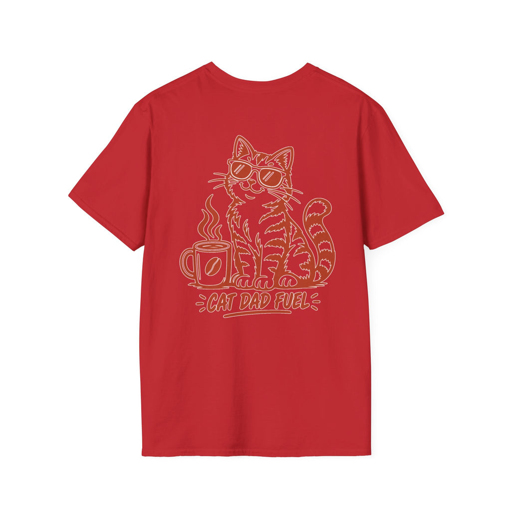 Cat Dad Shirt Cat Dad Fuel Funny Coffee Cat Lover Graphic Tee Unique Gift Funny Tshirt