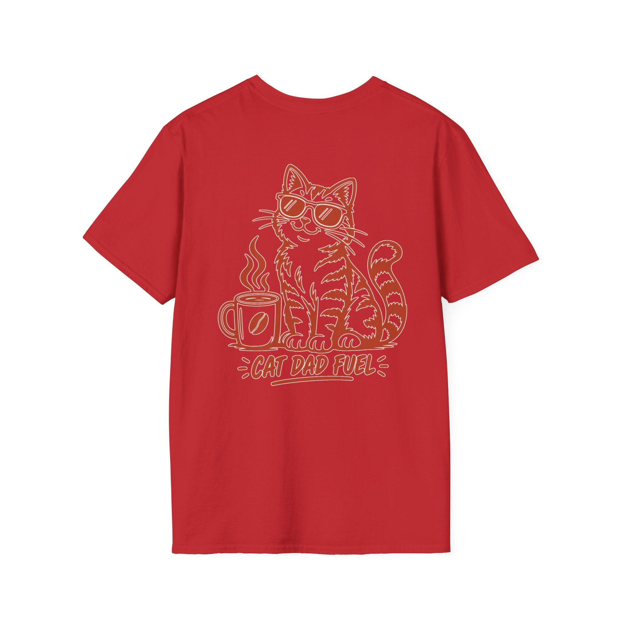 Cat Dad Shirt Cat Dad Fuel Funny Coffee Cat Lover Graphic Tee Unique Gift Funny Tshirt