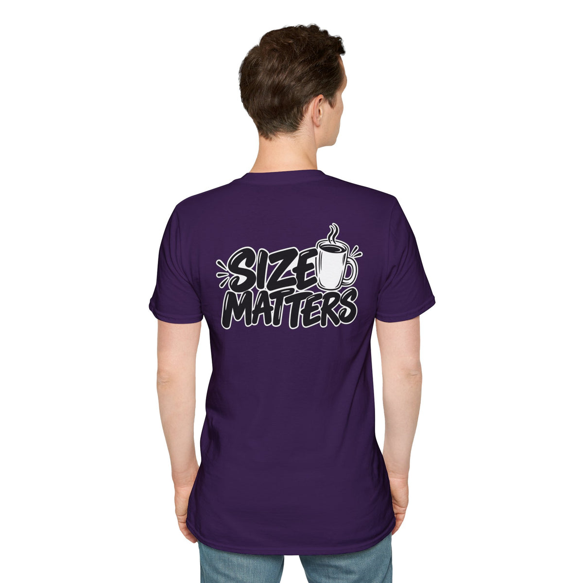 Dark Humor Funny Coffee Shirt Size Matters Novelty Graphic Tee Unique Gift