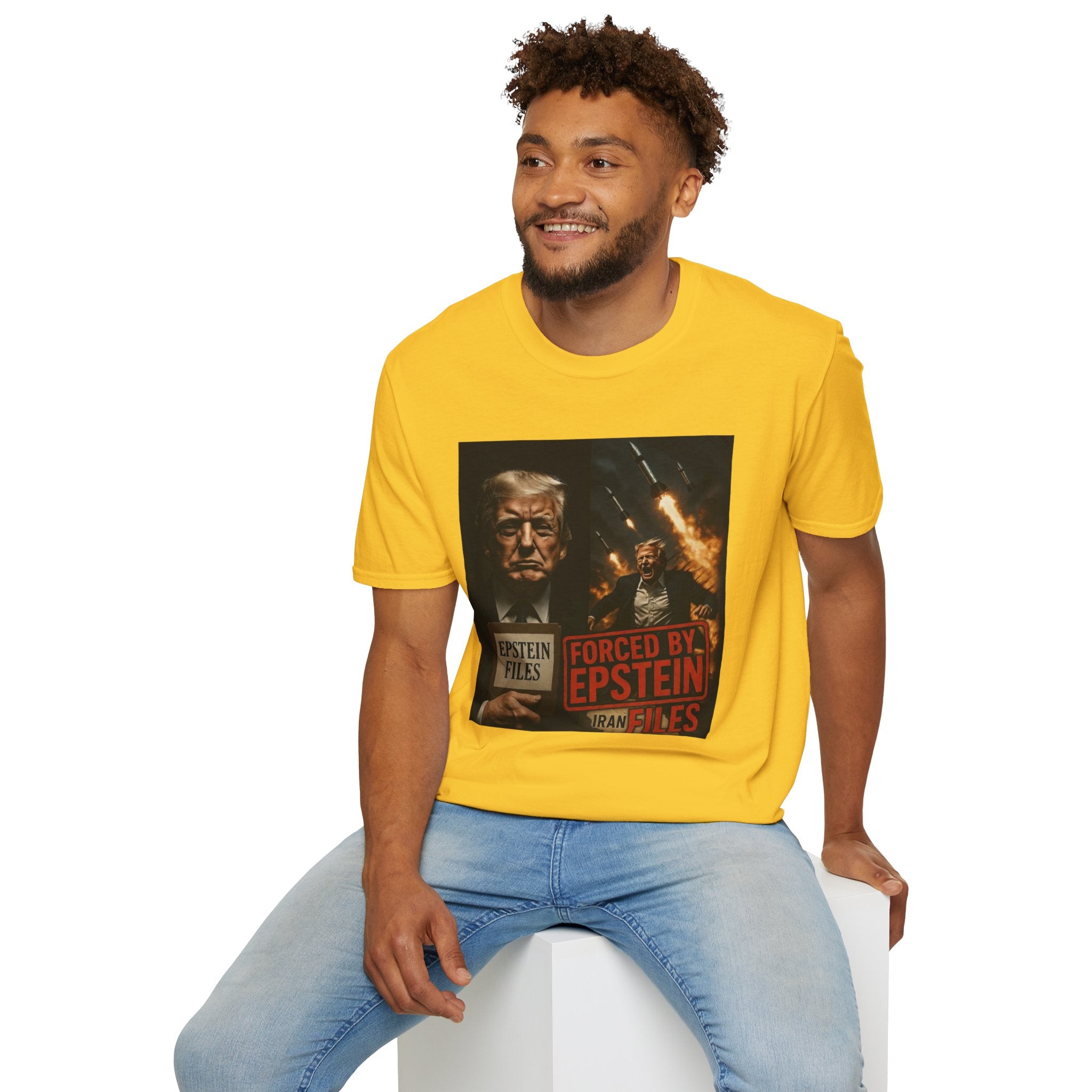 Funny Trump-Epstein T-Shirt Conspiracy Theory Unique Unisex Softstyle Tshirt