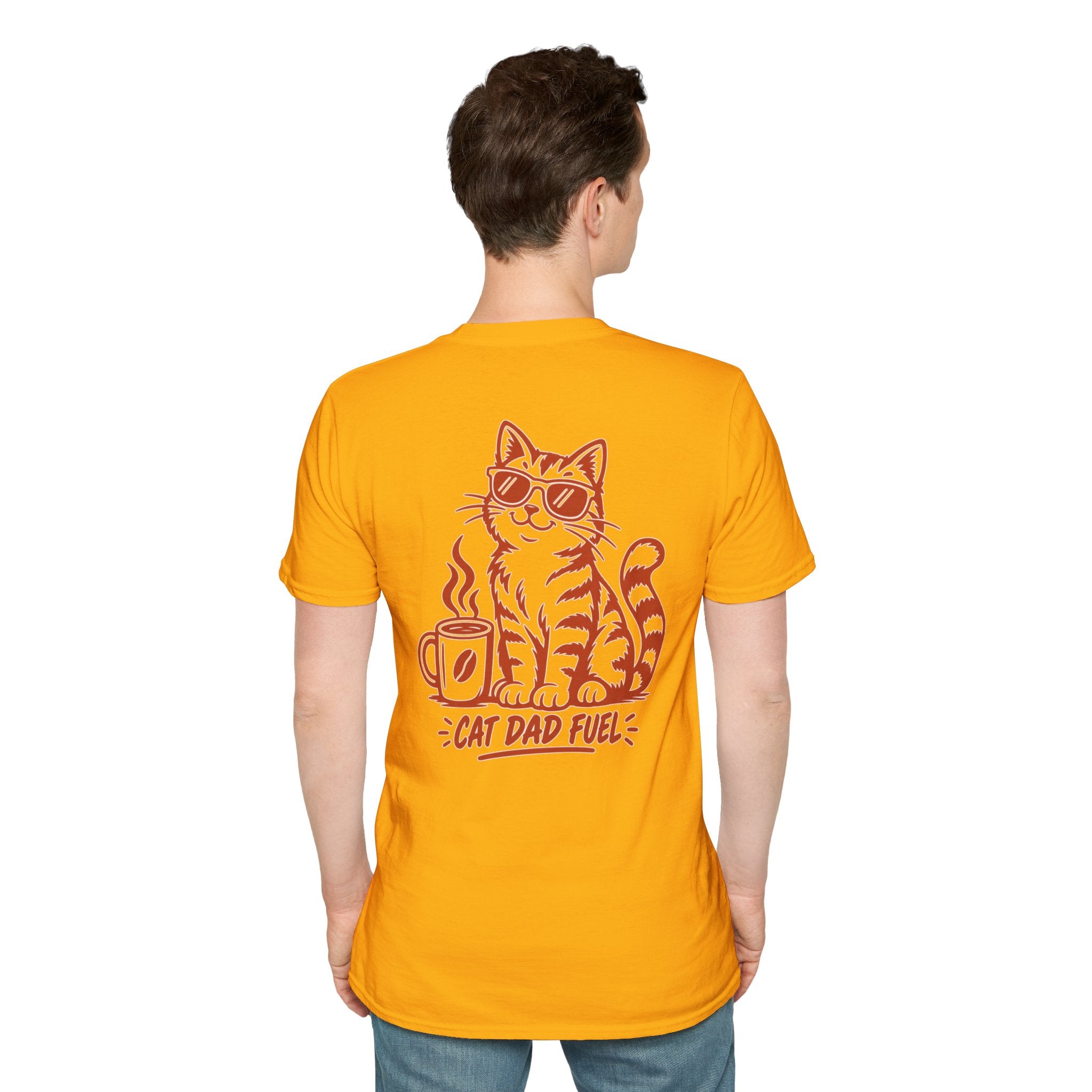 Cat Dad Shirt Cat Dad Fuel Funny Coffee Cat Lover Graphic Tee Unique Gift Funny Tshirt