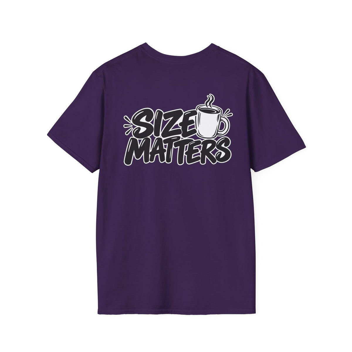 Dark Humor Funny Coffee Shirt Size Matters Novelty Graphic Tee Unique Gift