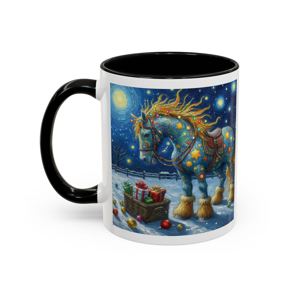 Christmas Mug Horse Mug Van Gogh Art Funny Coffee Tea Ceramic Mug Santa Gift Cup