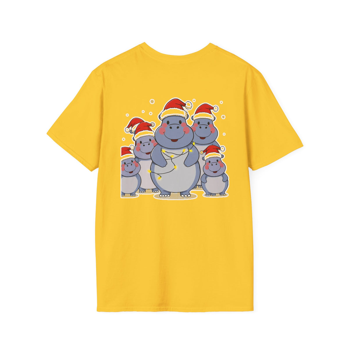 Christmas Hippos Family T-Shirt | Cute Cartoon Unique Holiday Gift Shirt