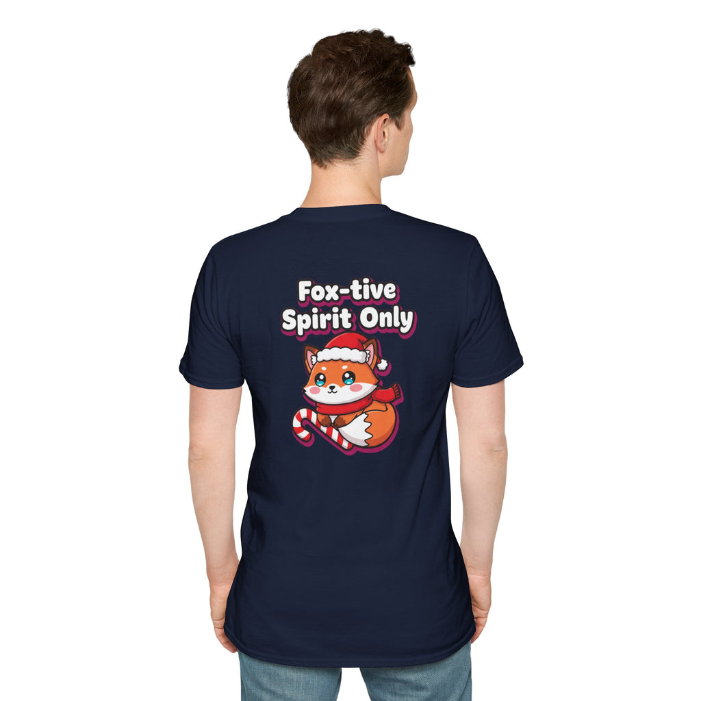 Cute Christmas Shirt Foxtive Spirit Only Funny Animal Unisex Softstyle Tee Christmas Gift