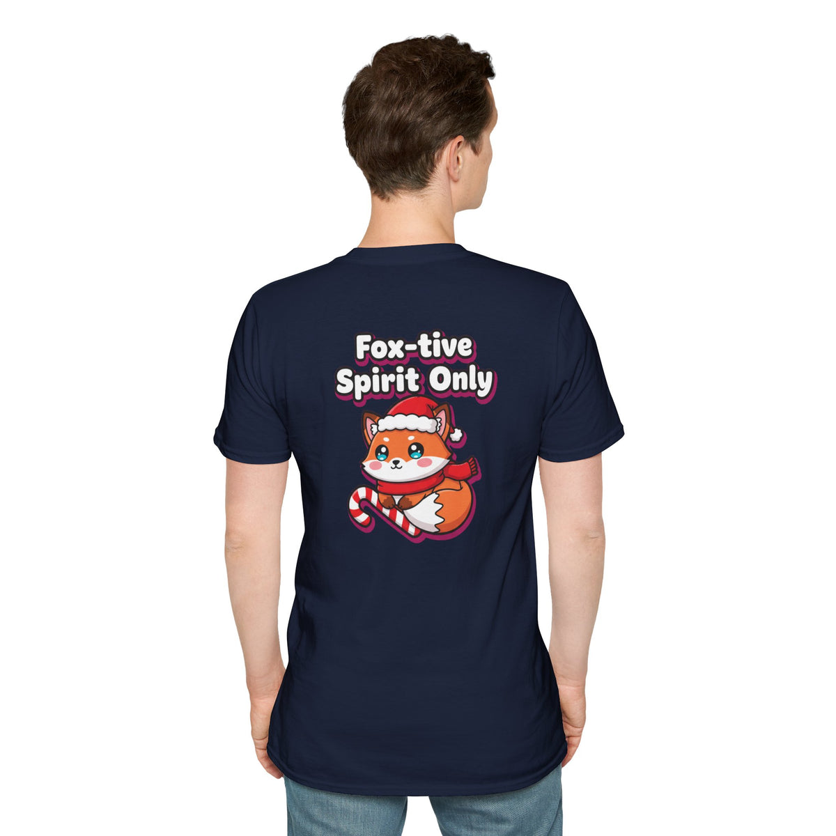 Cute Christmas Shirt Foxtive Spirit Only Funny Animal Unisex Softstyle Tee Christmas Gift