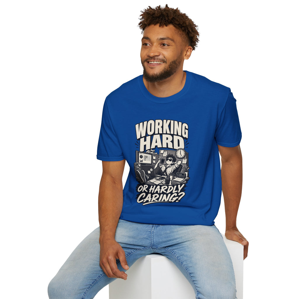 Funny Dark Humor Tshirt — Funny Office Tshirt Dark Humor Graphic Tee Unique Coworker Gift WORKING HARD Shirt
