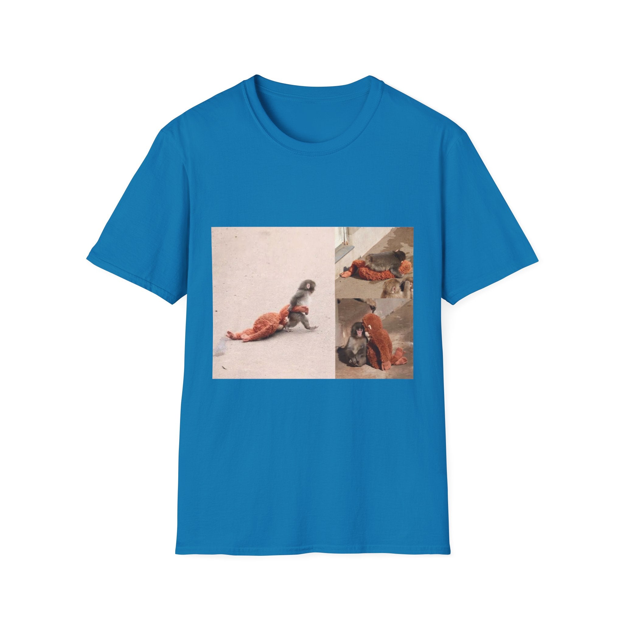Funny Punch Monkey Viral Animal Tshirt Cute Trendy Unisex Softstyle T-Shirt Gift