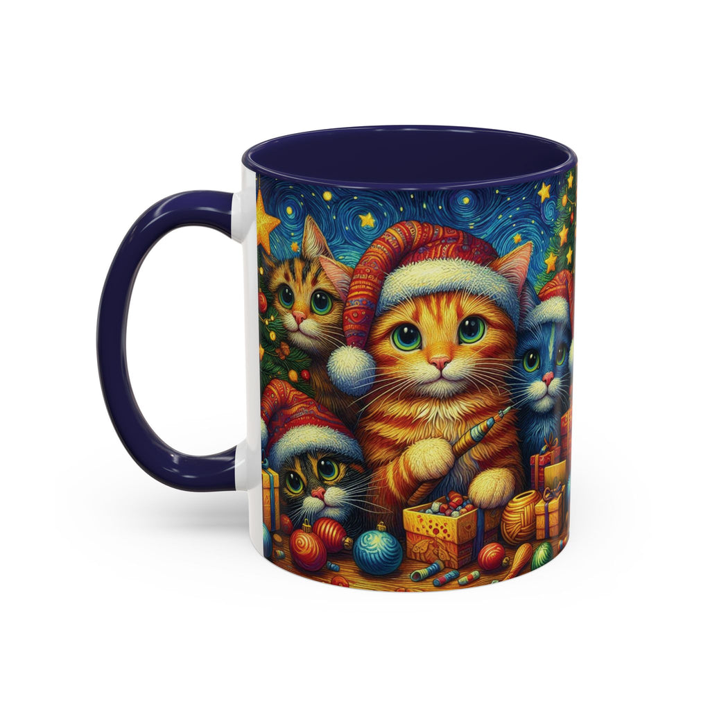 Christmas Mug Cats Mug Mom Lover Van Gogh Art Gift Funny Coffee Tea Ceramic Cup