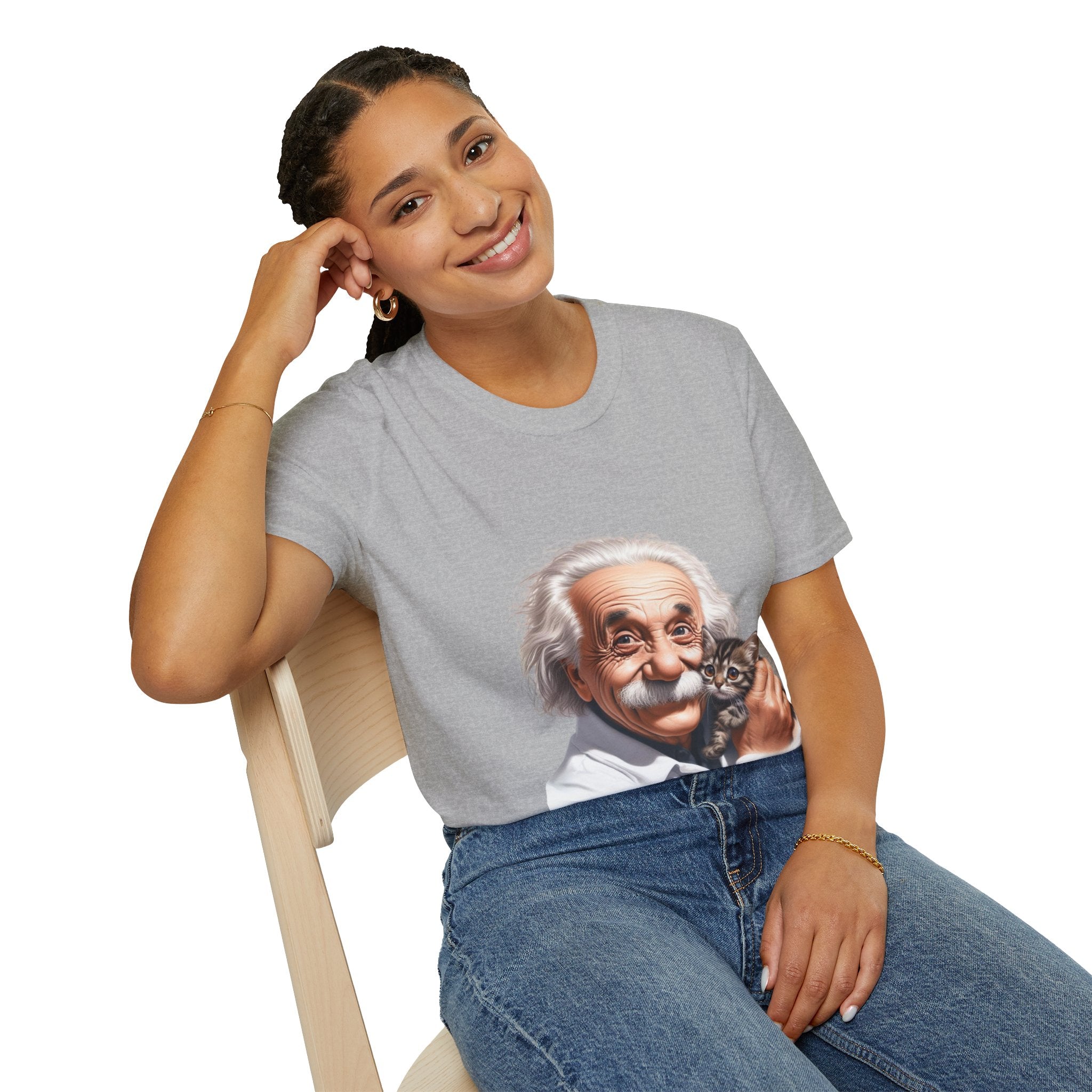Funny Albert Einstein T-Shirt Unisex Softstyle T-Shirt Cotton Unique Gift German