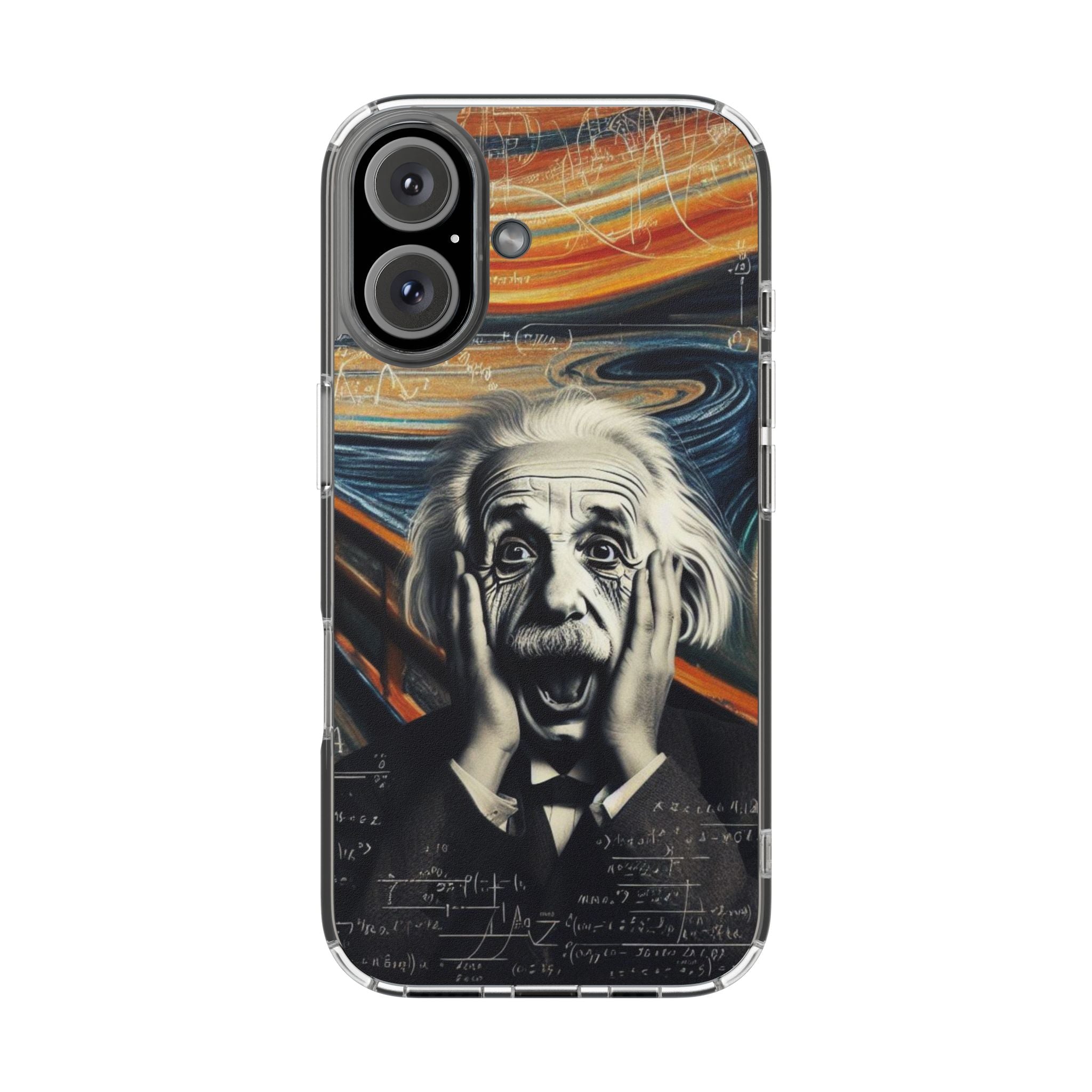 Funny Einstein Clear Phone Cases Edvard Munch Scream Unique iPhone Samsung Cases
