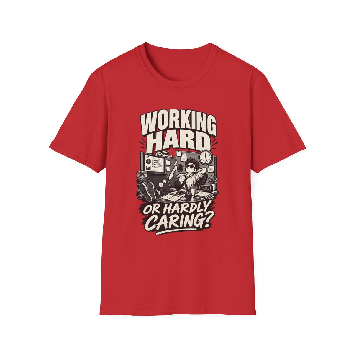 Funny Dark Humor Tshirt — Funny Office Tshirt Dark Humor Graphic Tee Unique Coworker Gift WORKING HARD Shirt