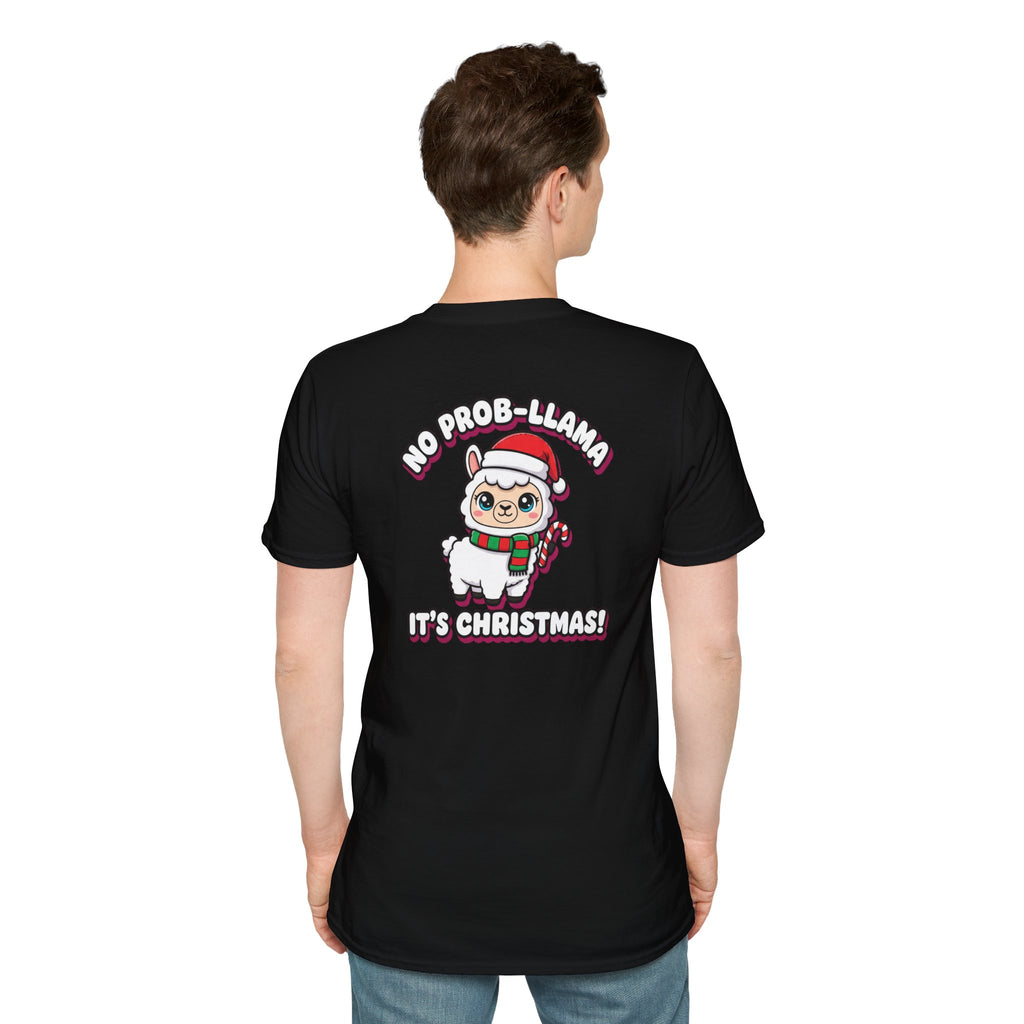 Cute Christmas Shirt No Prob Llama Its Christmas Funny Animal Unisex Softstyle Tee Christmas Gift