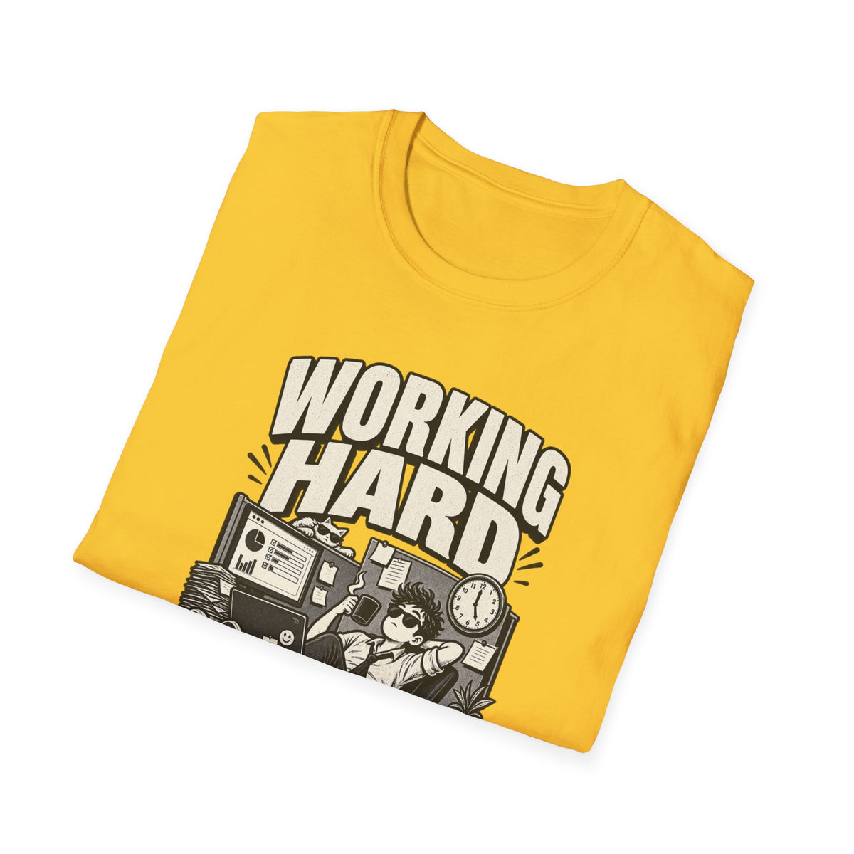 Funny Dark Humor Tshirt — Funny Office Tshirt Dark Humor Graphic Tee Unique Coworker Gift WORKING HARD Shirt