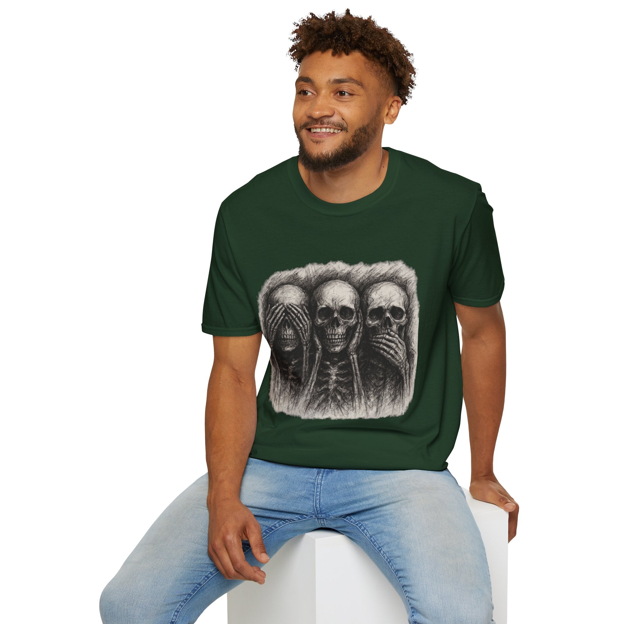 Mens Skull T-shirt Graphic Tees Skeleton Apparel Clothing Skulls Accessories Best Gift