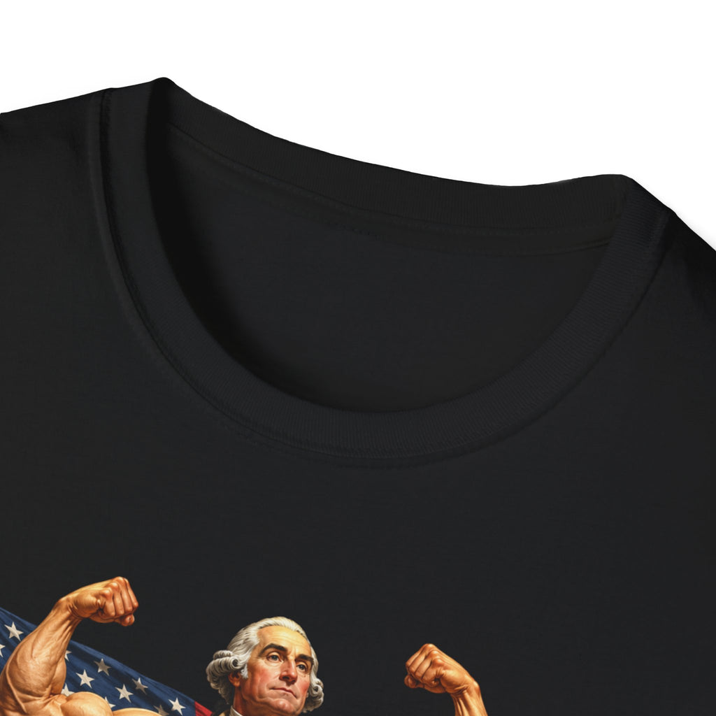 Funny USA Unisex Softstyle T-Shirt Giant Declaration Receipt Funny Patriotic T-Shirt United States of America Benjamin Franklin George Washington Tshirt