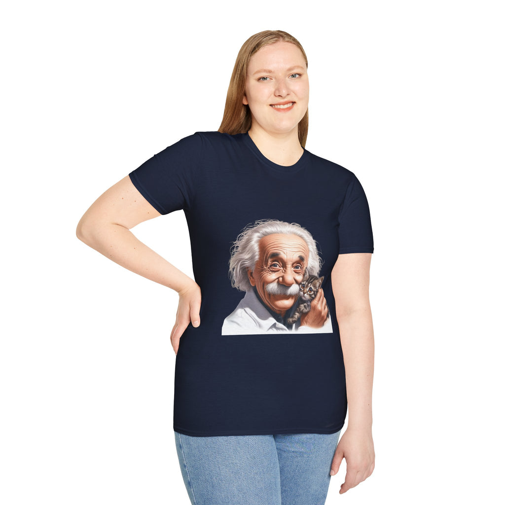 Funny Albert Einstein T-Shirt Unisex Softstyle T-Shirt Cotton Unique Gift German