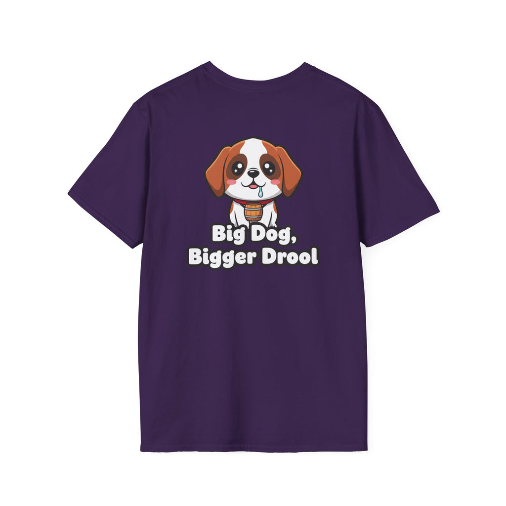 Cute Saint Bernard Shirt Big Dog, Bigger Drool Funny Dog Lover Unisex Softstyle Tee Gift
