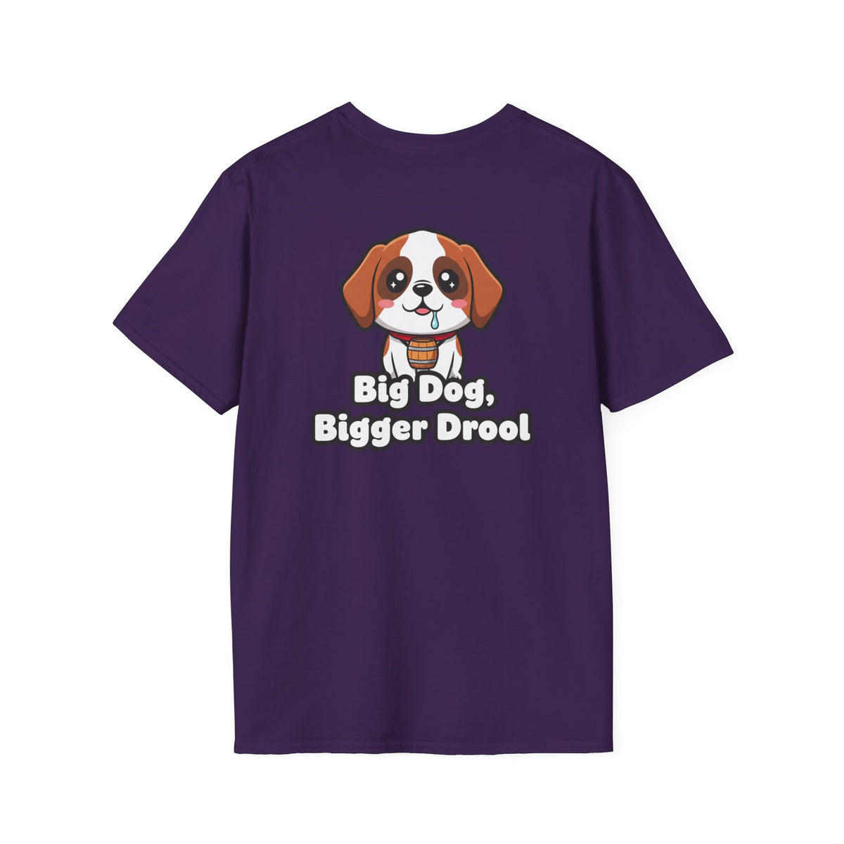 Cute Saint Bernard Shirt Big Dog, Bigger Drool Funny Dog Lover Unisex Softstyle Tee Gift
