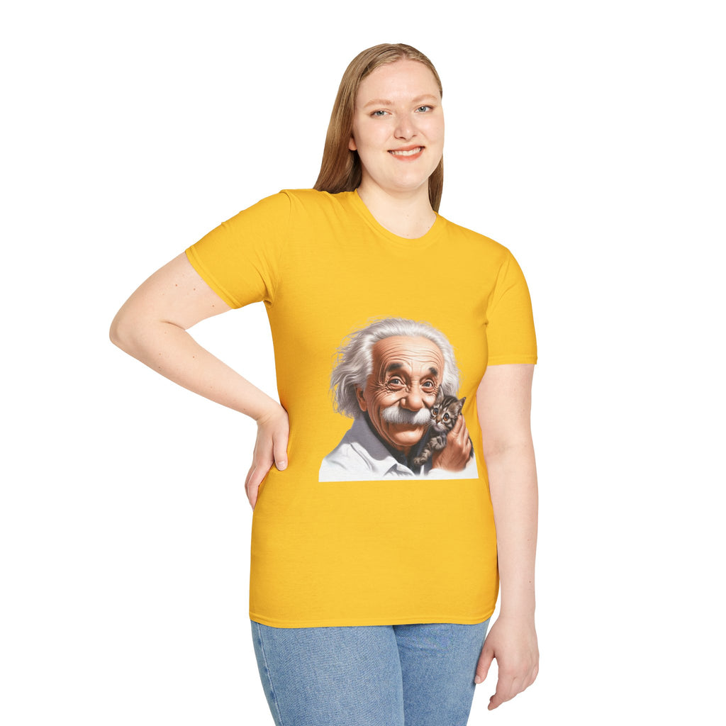 Funny Albert Einstein T-Shirt Unisex Softstyle T-Shirt Cotton Unique Gift German