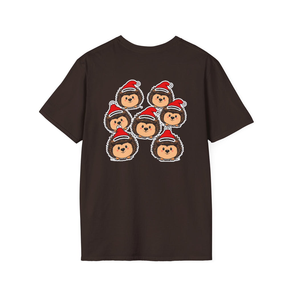 Christmas Hedgehogs Family T-Shirt | Cute Cartoon Holiday Design Unique Holiday Gift Shirt