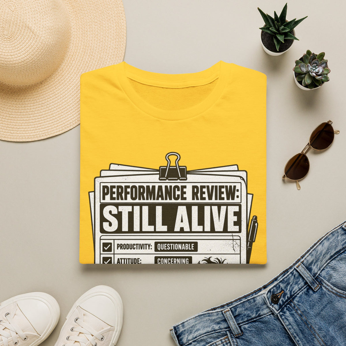 Funny Dark Humor Tshirt — Funny Office Tshirt Dark Humor Graphic Tee Unique Coworker Gift STILL ALIVE Shirt