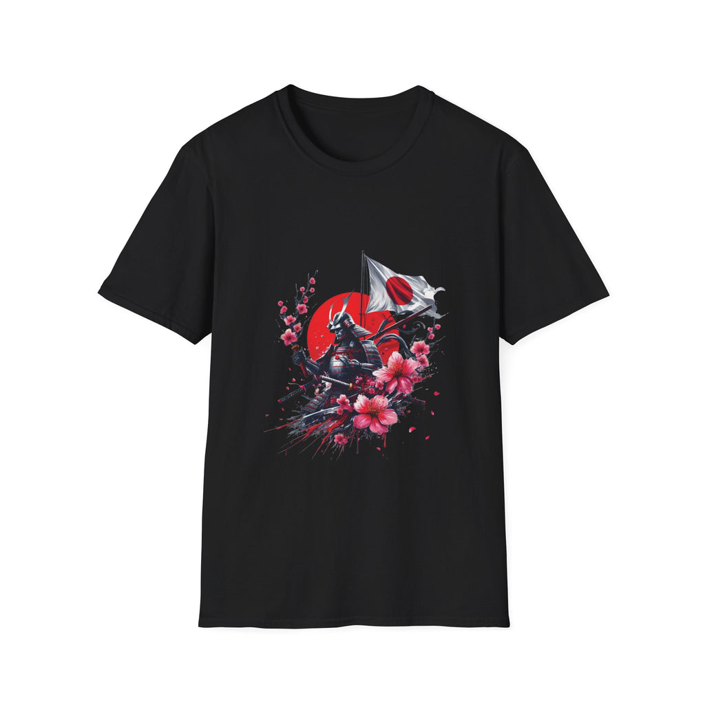 Japan Unisex Softstyle T-Shirt Japanese Art Sakura Samurai Cotton Gift Unique