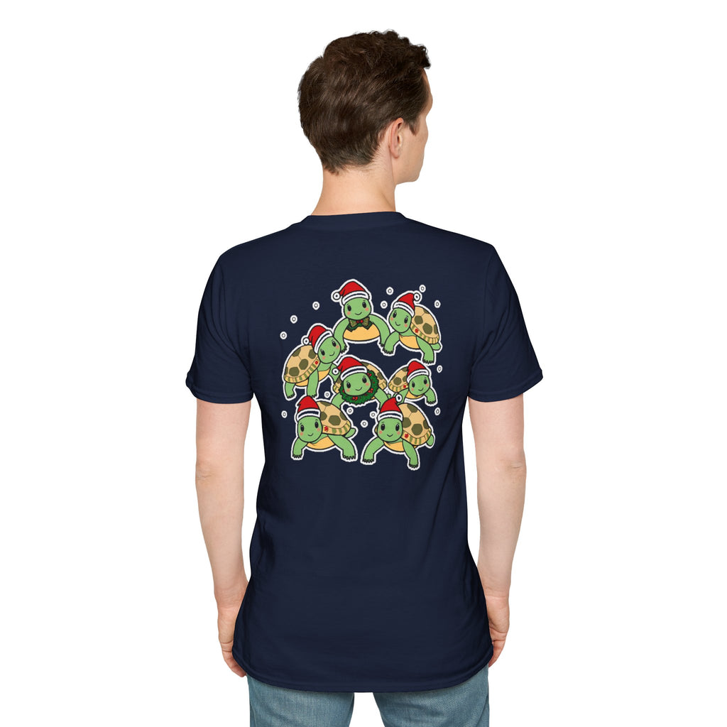 Christmas Turtles Family T-Shirt | Cute Cartoon Unique Holiday Design Gift Shirt
