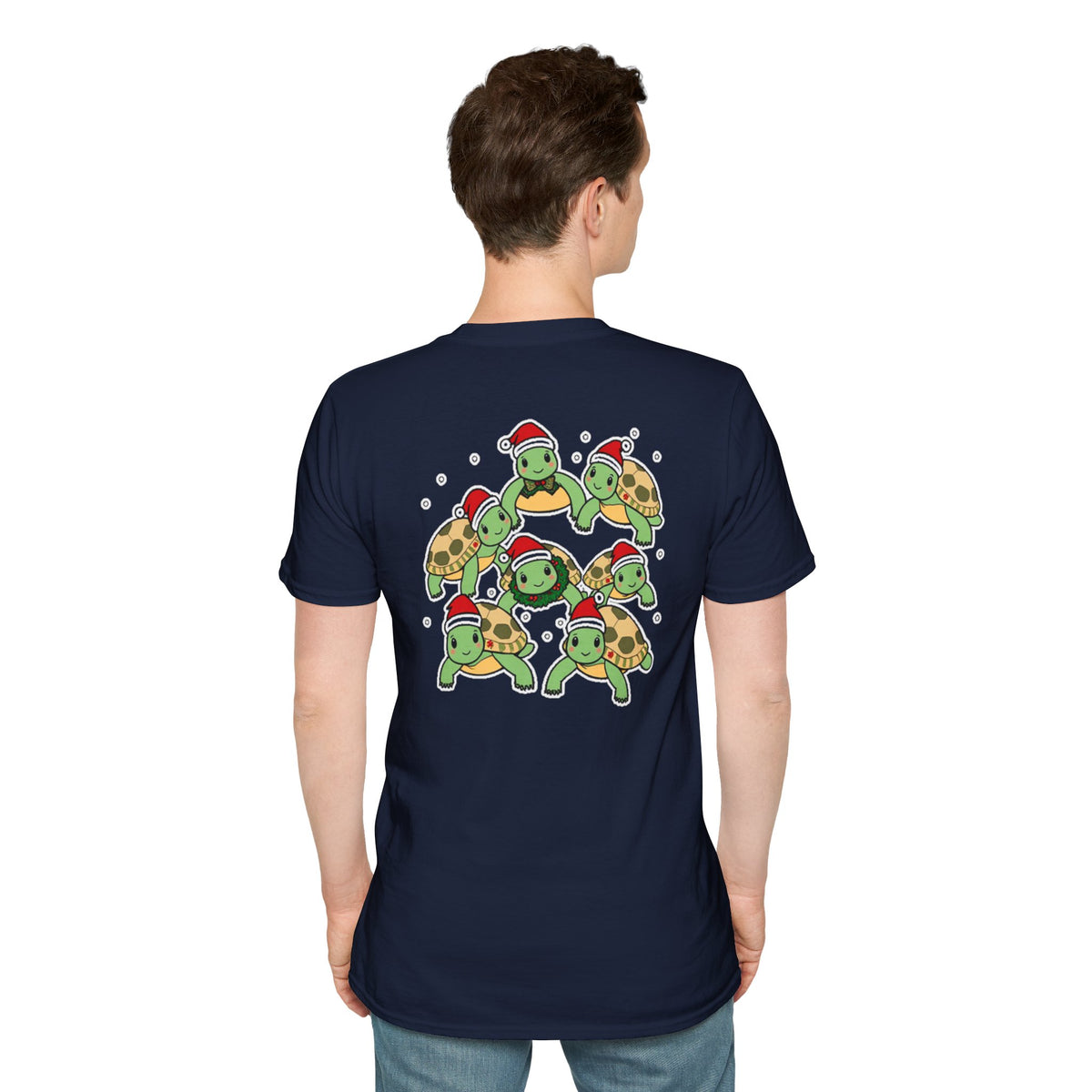 Christmas Turtles Family T-Shirt | Cute Cartoon Unique Holiday Design Gift Shirt