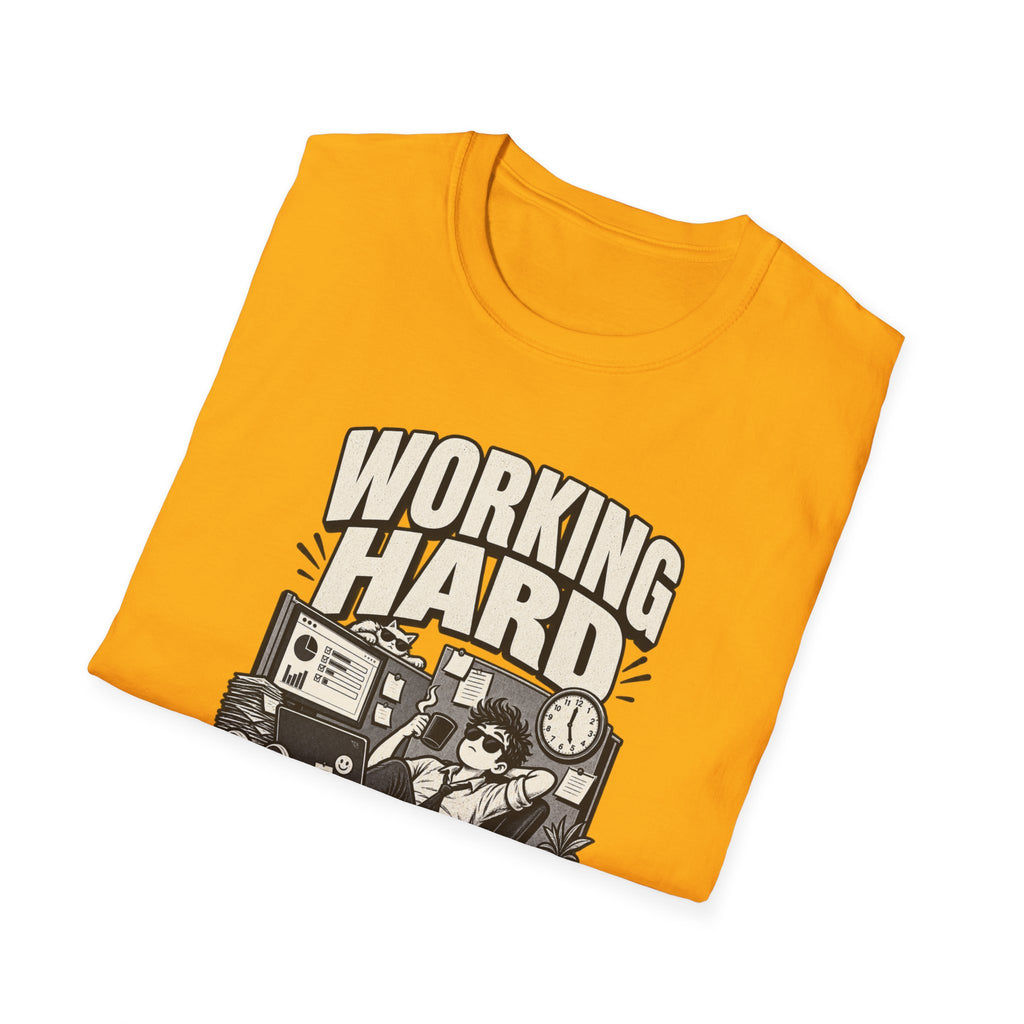 Funny Dark Humor Tshirt — Funny Office Tshirt Dark Humor Graphic Tee Unique Coworker Gift WORKING HARD Shirt