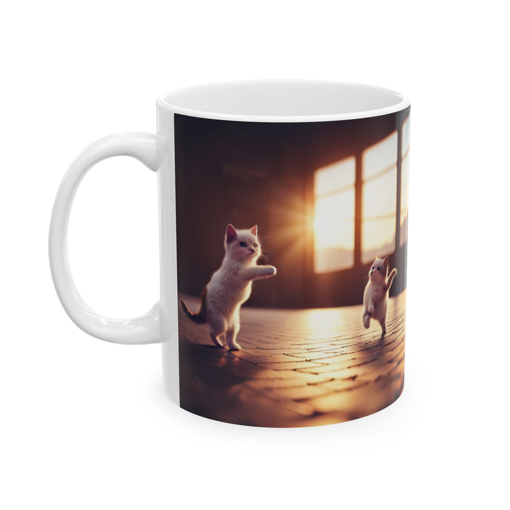 Funny Cute Cats Playing Gift Anniversary Mom Dad Love New Coffee Tea Mug 11oz