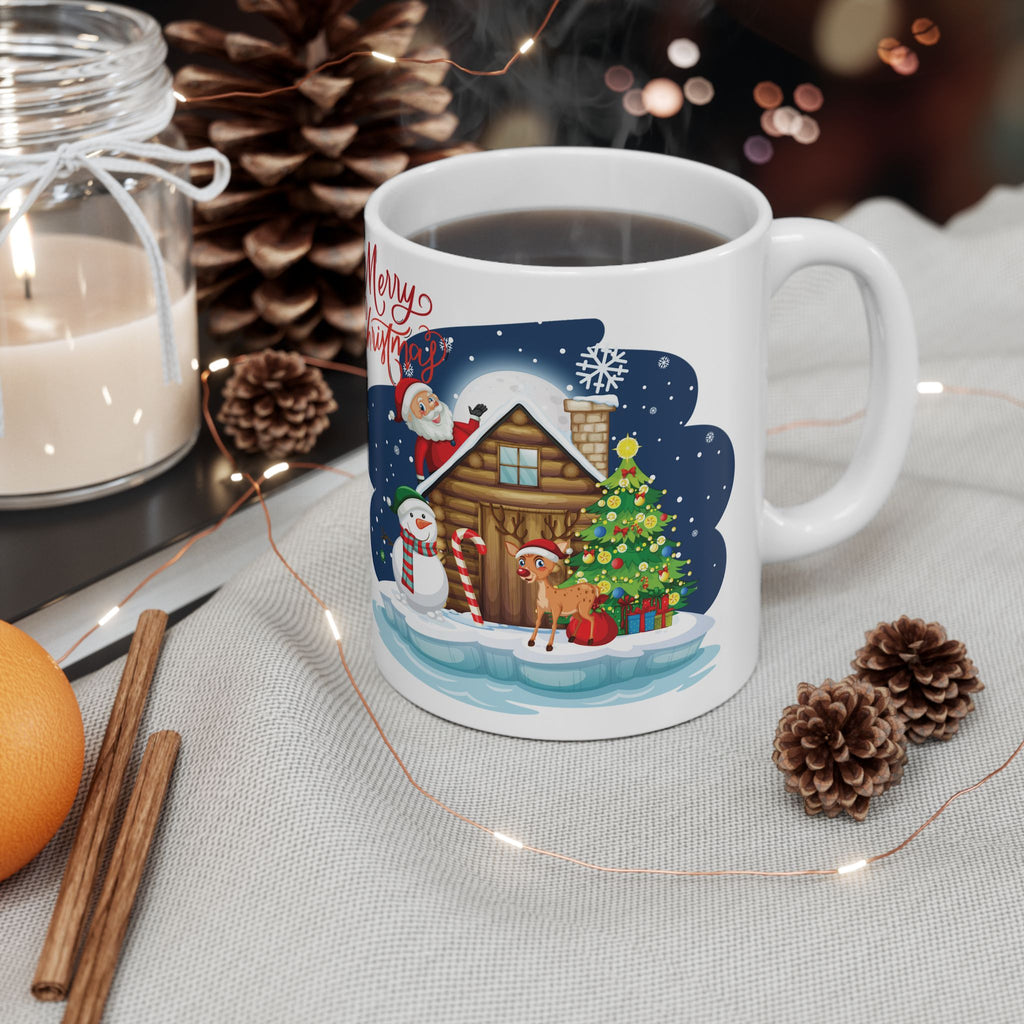 Christmas Mug Funny Santa Claus Mug Unique Cute Coffee Cup Deer Snowman Gift Kid 11oz