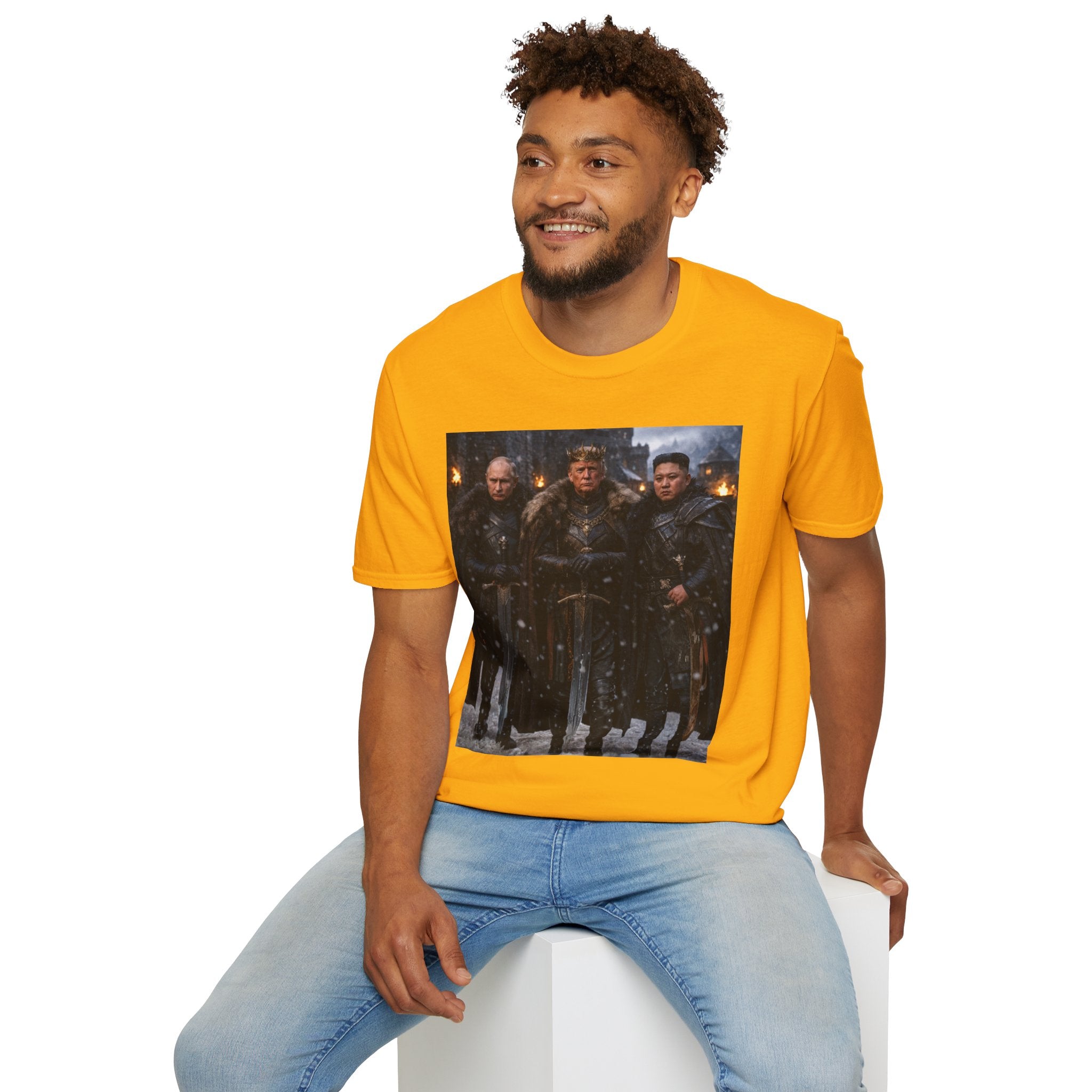 Funny Trump Putin Kim Jong Unique T-Shirt Artwork Throne Unisex Softstyle Tshirt