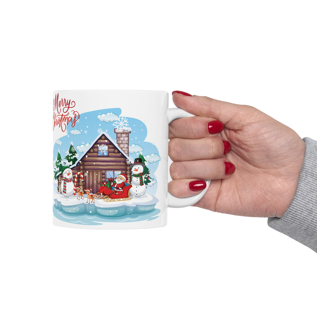 Christmas Mug Funny Santa Claus Mug Unique Cute Snowman Coffee Cup Tea Gift Kids 11oz