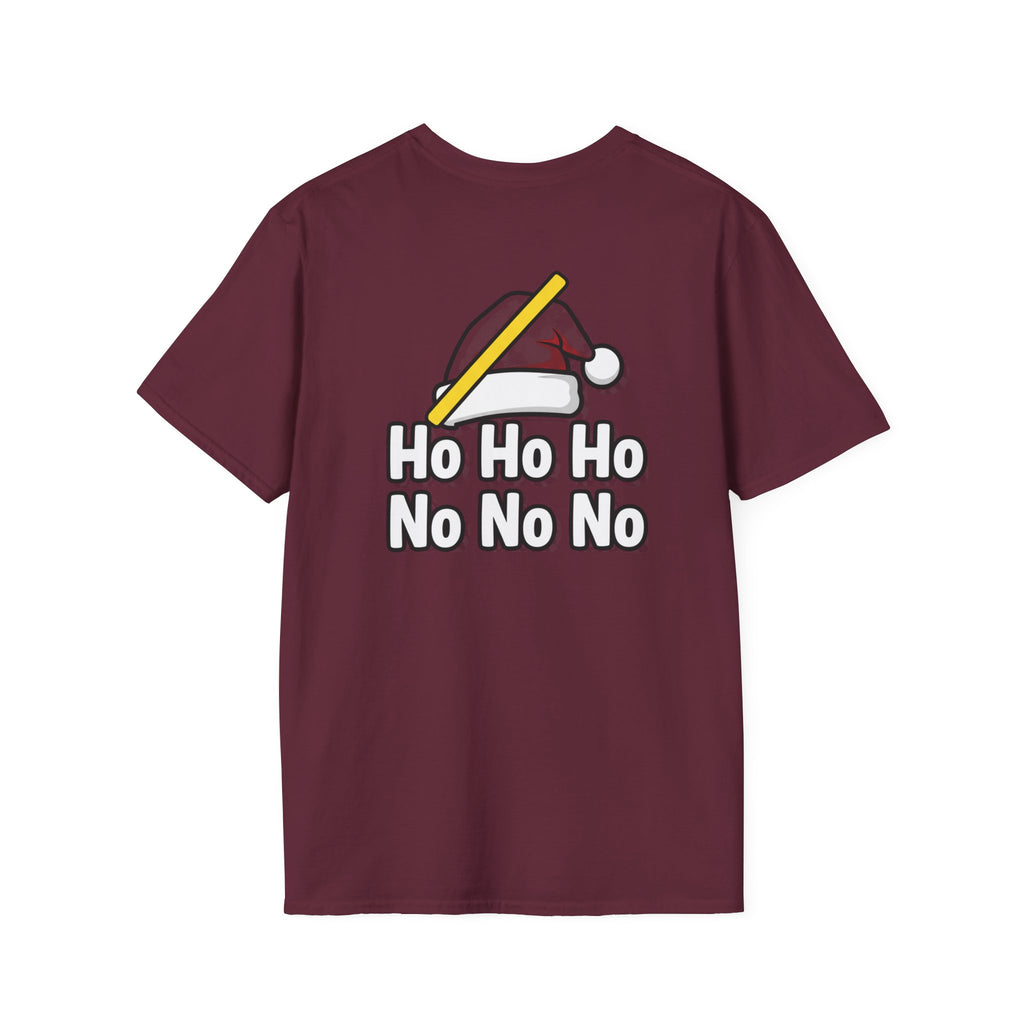 Dark Humor Christmas Shirt Ho Ho Ho No No No Funny Sarcastic Unisex Softstyle Tee Adult Christmas Gift