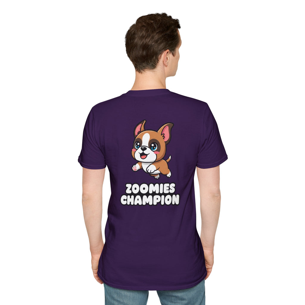 Cute Boxer Shirt Zoomies Champion Funny Dog Lover Unisex Softstyle Tee Gift
