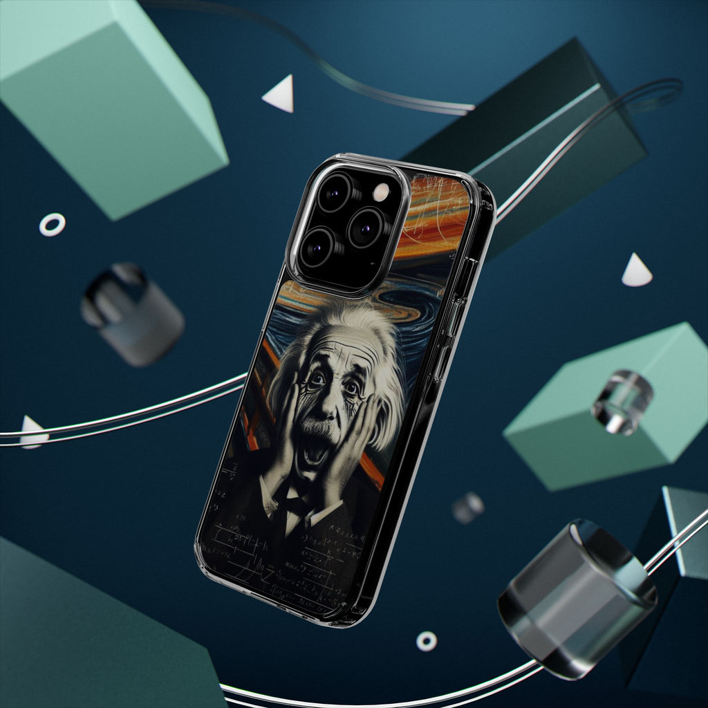 Funny Einstein Clear Phone Cases Edvard Munch Scream Unique iPhone Samsung Cases