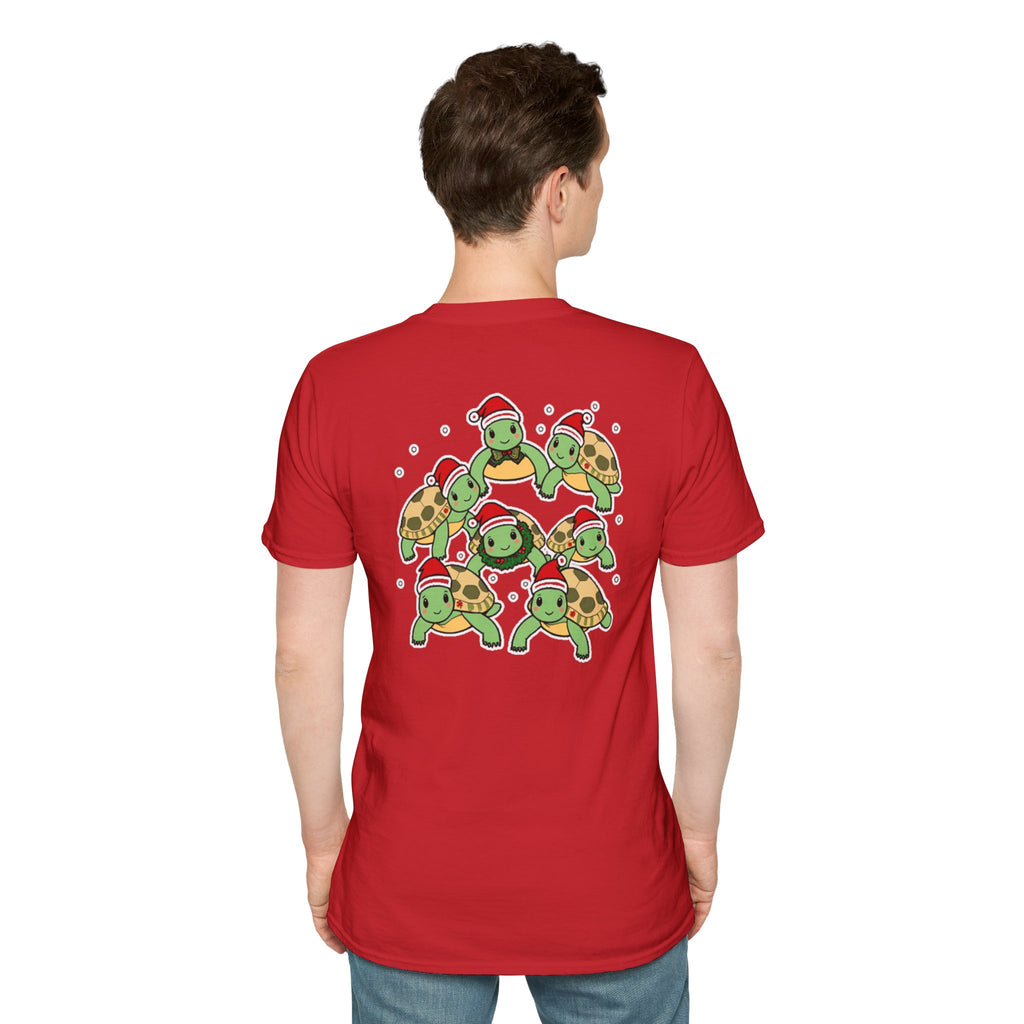 Christmas Turtles Family T-Shirt | Cute Cartoon Unique Holiday Design Gift Shirt