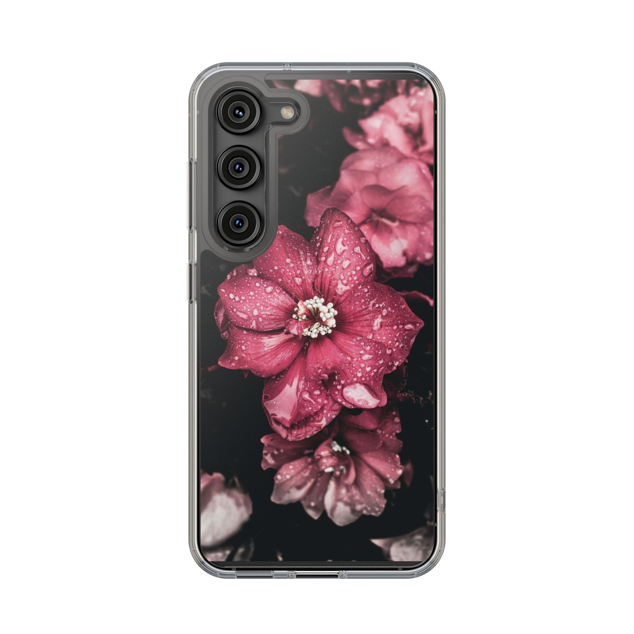 Pink Flowers Clear Cases iPhone Case Samsung Phone Case Unique Gift Cute Phone Cover Unique iPhone 17 Pro Max Phone Case