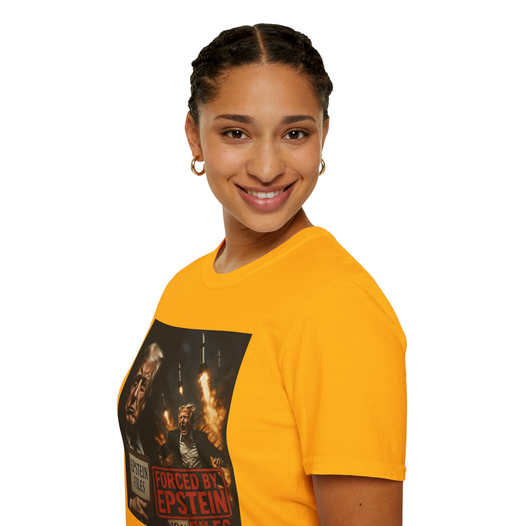 Funny Trump-Epstein T-Shirt Conspiracy Theory Unique Unisex Softstyle Tshirt