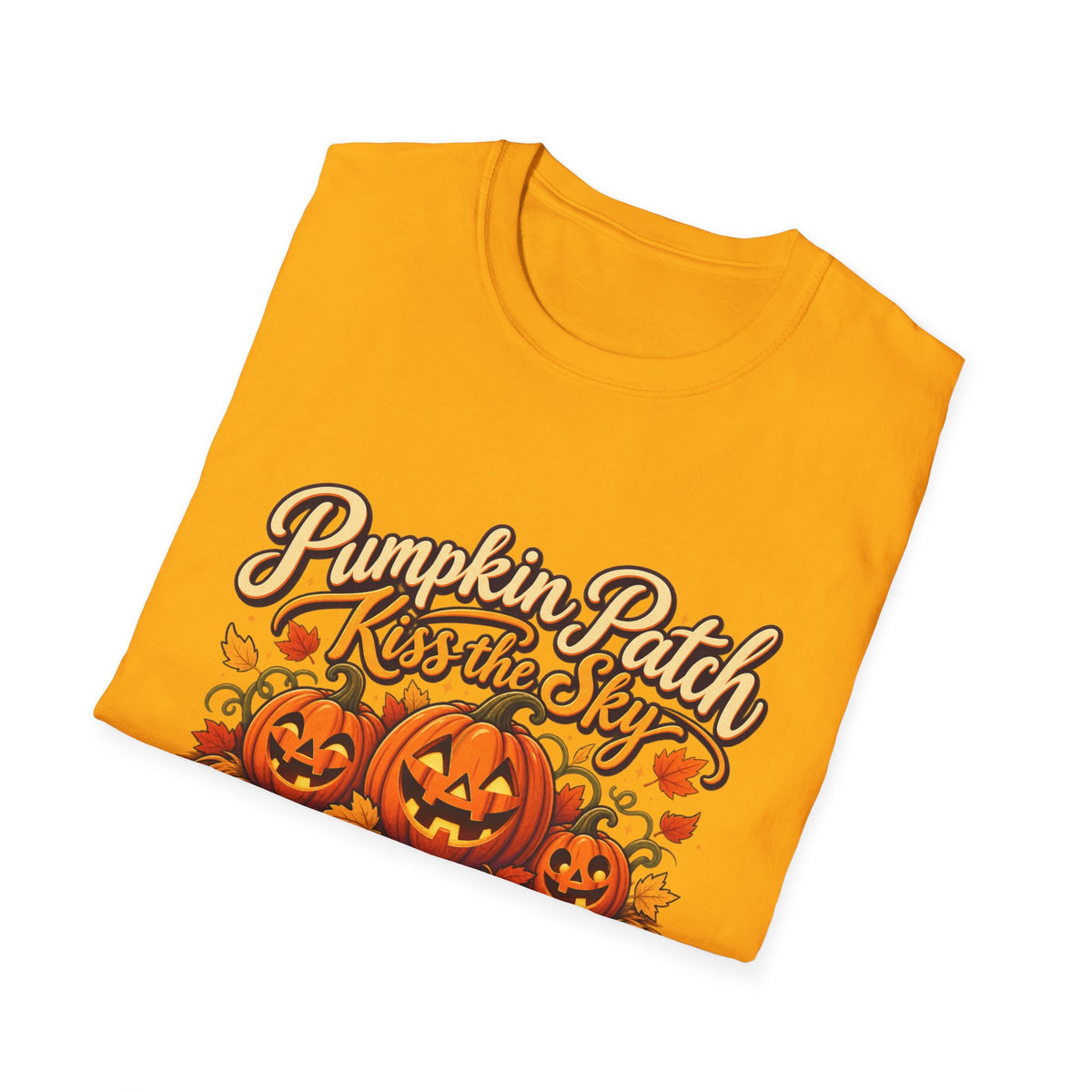 Pumpkin Patch Kiss the Sky Shirt | Cute Fall Jack-O'-Lantern Graphic Tee | Womens Halloween T-Shirt