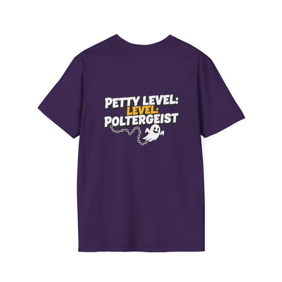 Dark Humor Halloween Shirt Petty Level Poltergeist Funny Ghost Sarcastic Unisex Softstyle Tee Adult Halloween Gift