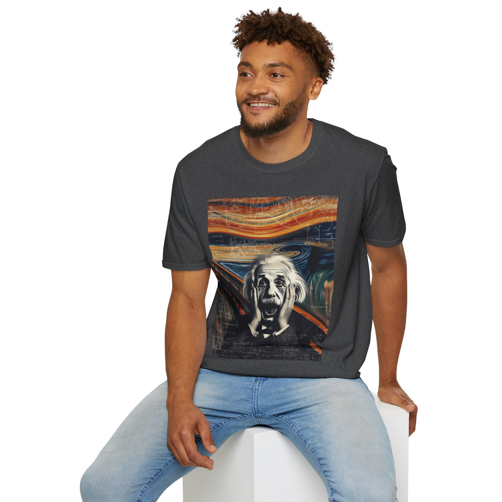 Funny Einstein Unisex Softstyle T-Shirt Edvard Munch Scream Cotton Gift Men Lady