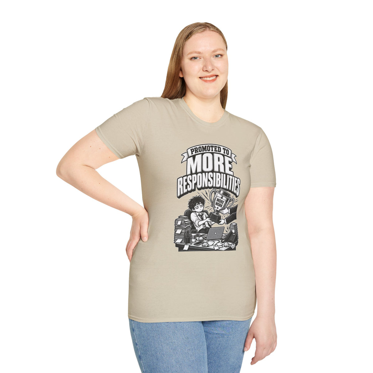 Funny Dark Humor Tshirt — Funny Office Tshirt Dark Humor Graphic Tee Unique Coworker Gift PROMOTED TO MORE RESPONSIBILITIES Shirt