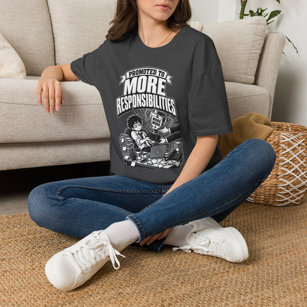 Funny Dark Humor Tshirt — Funny Office Tshirt Dark Humor Graphic Tee Unique Coworker Gift PROMOTED TO MORE RESPONSIBILITIES Shirt