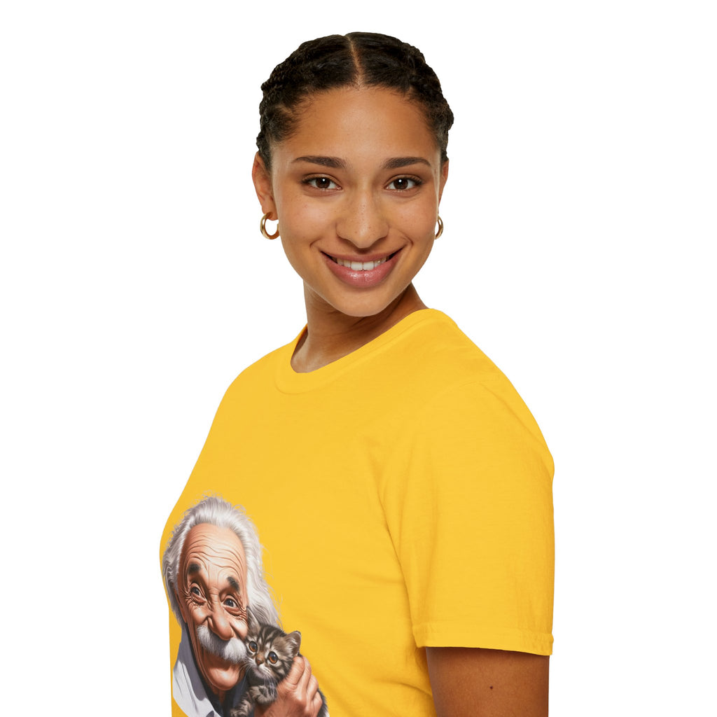 Funny Albert Einstein T-Shirt Unisex Softstyle T-Shirt Cotton Unique Gift German