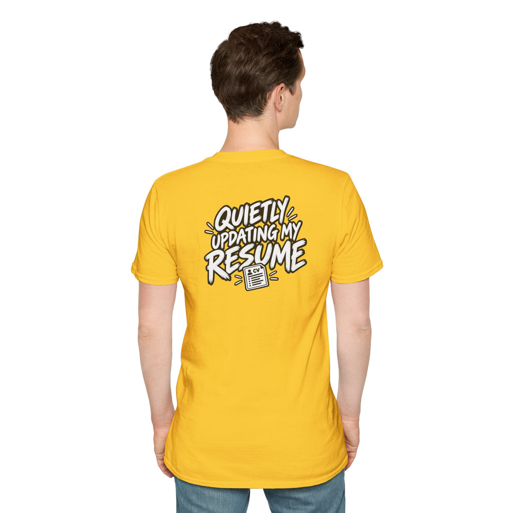 Funny Dark Humor Shirt Quietly Updating My Resume Funny Office Tee Unique Gift