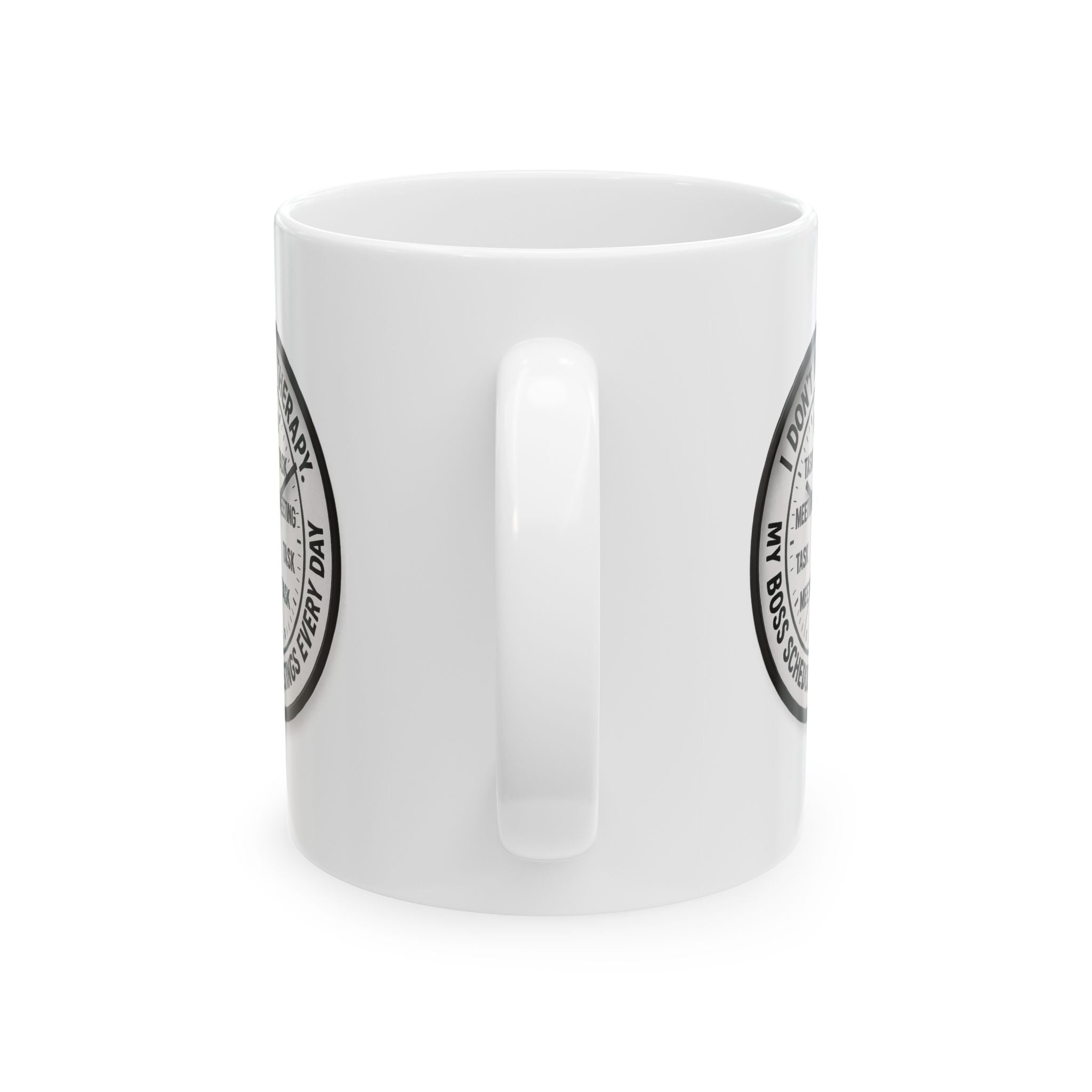 Funny Unique My Boss Ceramic Coffee Mug Clock Gift Tea Lovers Work Coworker Cup 11oz