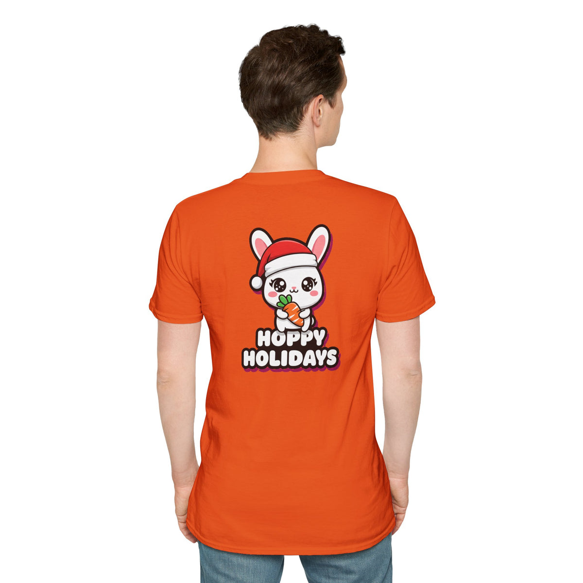 Cute Christmas Shirt Hoppy Holidays Funny Animal Unisex Softstyle Tee Christmas Gift